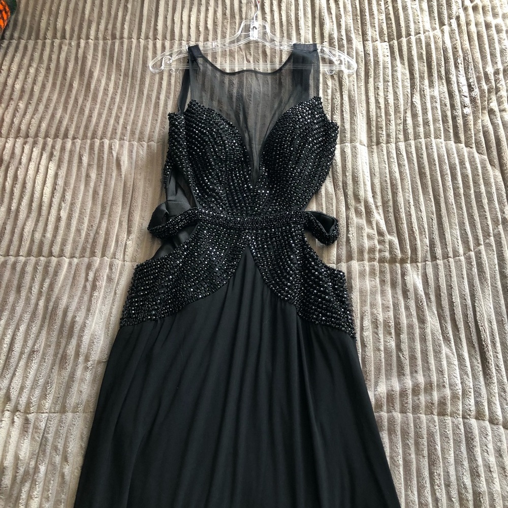 Sherri hill black sequin dress!
